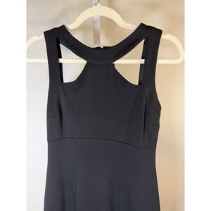 Cache Black Cutout Halter Sheath Dress Size 2